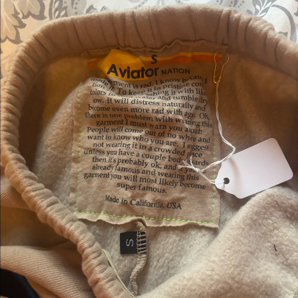 Aviator Nation Tan Pants Palm Tree Music Festival Aspen, Size S - Picture 4 of 4